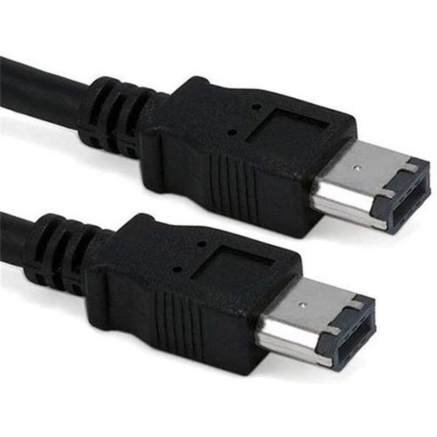 TechCraft – Câble FireWire IEEE 1394 6PIN vers 6PIN, 6 Pieds, Noir, Double Blindage - Simple Boutique