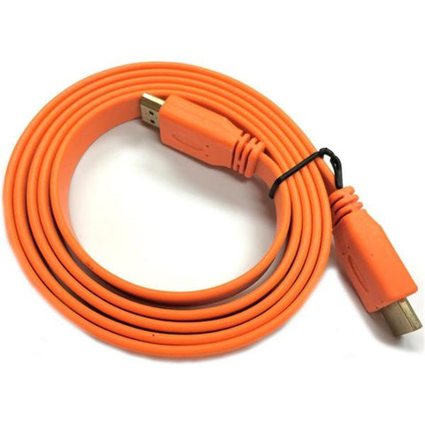 TechCraft Câble HDMI Plat V1.4 Compatible 3D Et Ethernet 1080P 5 Pieds Orange