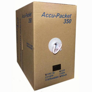 TechCraft Câble Réseau Cat5e Solid - FT4/CMG - Blanc 1000' - Simple Boutique