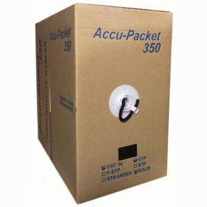 TechCraft Câble Réseau Cat5e Solid - FT4/CMG - Noir 500' - Simple Boutique