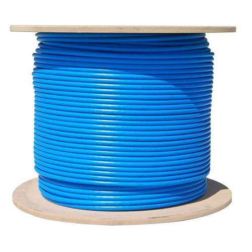 TechCraft Câble Réseau Cat6a UTP Certifié CMP Plenum UL 650 Mhz Cuivre Bleu Bobine 1000 Pi - Simple Boutique