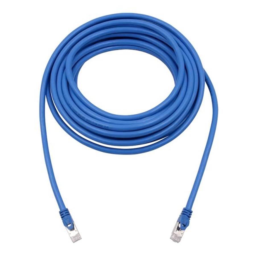 TechCraft - Câble Réseau FTP avec Connecteurs Métalliques CAT8, Blindé, Longeur de 2 Pieds, Bleu - Simple Boutique