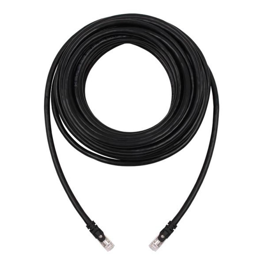 TechCraft - Câble Réseau FTP avec Connecteurs Métalliques CAT8, Blindé, Longeur de 2 Pieds, Noir - Simple Boutique