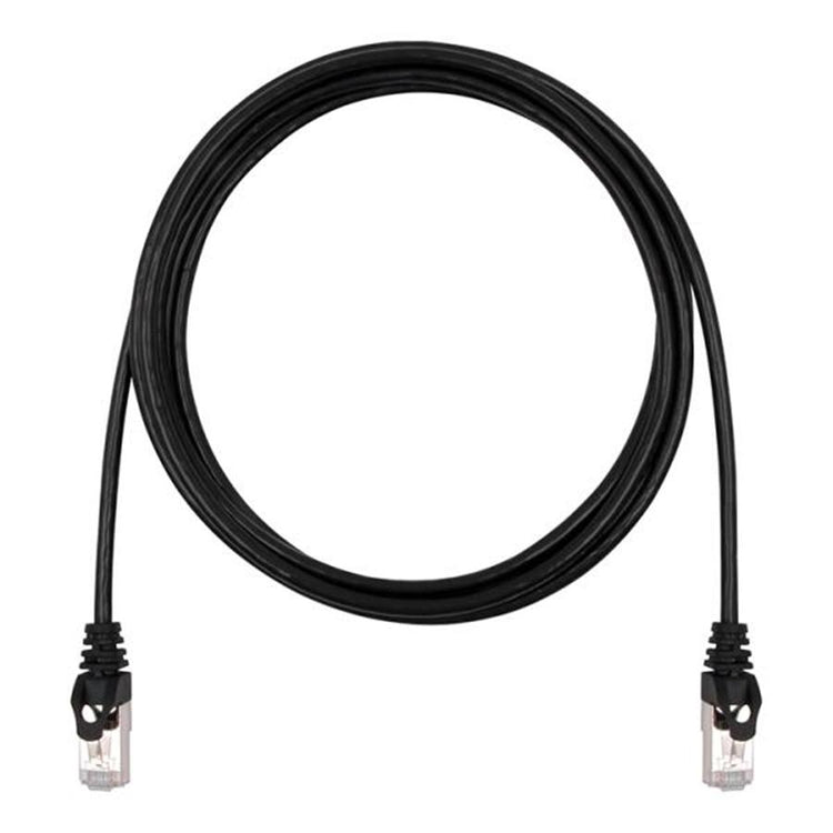 TechCraft - Câble Réseau FTP avec Connecteurs Métalliques CAT8, Ultra-Mince, Blindé, Longeur de 5 Pieds, Noir - Simple Boutique