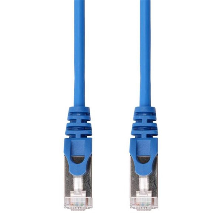 TechCraft - Câble Réseau FTP avec Connecteurs Métalliques CAT8, Ultra-Mince, Blindé, Longeur de 7 Pieds, Bleu - Simple Boutique