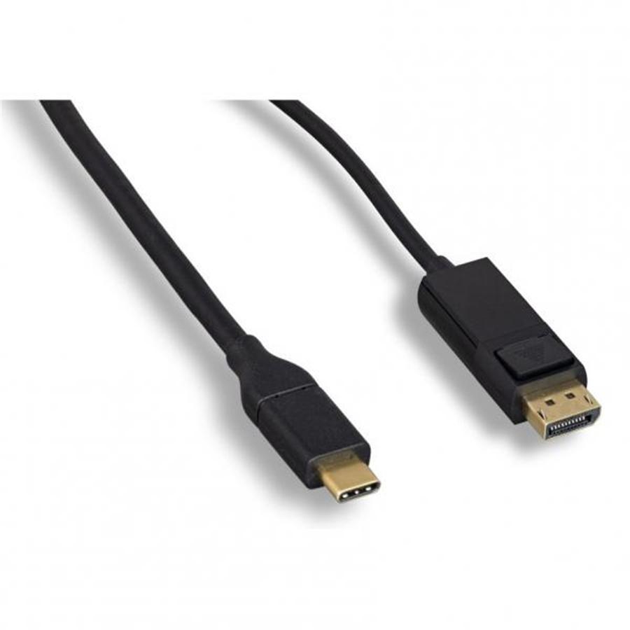TechCraft - Câble USB 3.1 Type C à DisplayPort, Longeur de 10 Pied, Noir