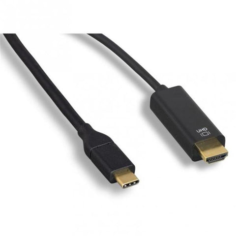 TechCraft - Câble USB 3.1 Type C à HDMI, Longeur de 10 Pieds, Noir