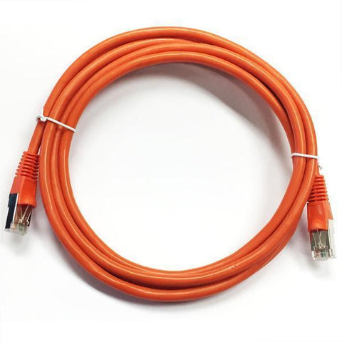TechCraft Câble ethernet réseau Cat5e RJ-45 blindé 100 pi Orange