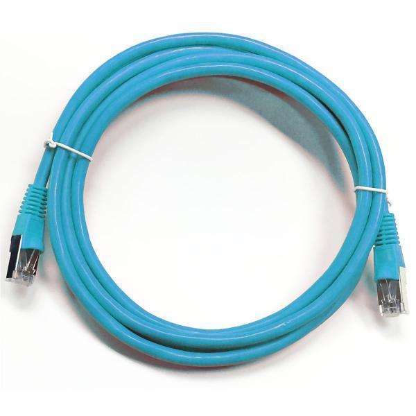 TechCraft Câble ethernet réseau Cat5e RJ-45 blindé 3 pi Bleu Pâle - Simple Boutique