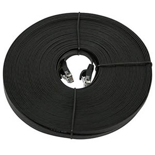 TechCraft Câble ethernet réseau PLAT Cat5e RJ-45 100pi NOIR - Simple Boutique