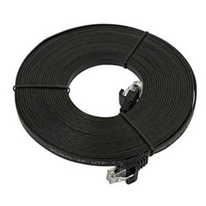 TechCraft Câble ethernet réseau PLAT Cat5e RJ-45 25pi NOIR - Simple Boutique