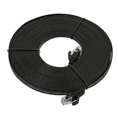 TechCraft Câble ethernet réseau PLAT Cat5e RJ-45 25pi NOIR - Simple Boutique