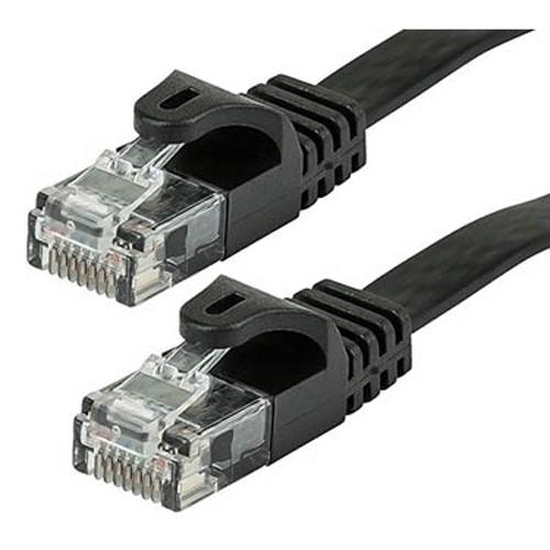 TechCraft Câble ethernet réseau PLAT Cat6 RJ-45 1pi NOIR