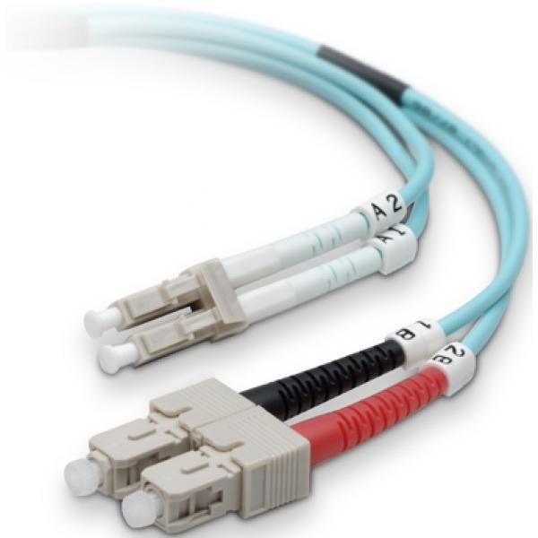 TechCraft Câbles Réseau Fibre Optique OM3 LC à SC 10 Gig Aqua 3 mètres (10 pieds) - Simple Boutique