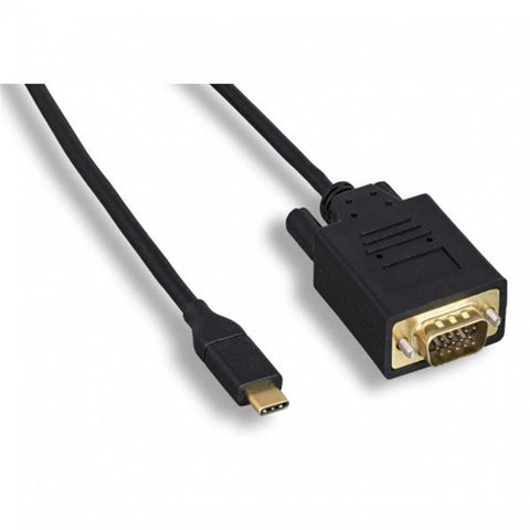 TechCraft - Câbles USB 3.1 Type C à VGA, Longeur de 10 Pieds, Noir