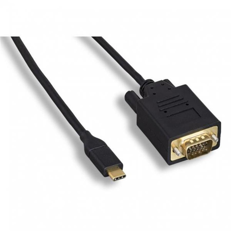 TechCraft - Câbles USB 3.1 Type C à VGA, Longeur de 3 Pieds, Noir