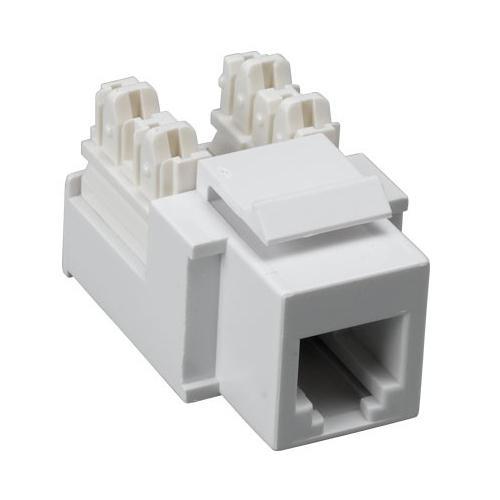 TechCraft Connecteur Keystone Cat3 6P6C RJ-12 Femelle Blanc Punch Type 110 - Simple Boutique