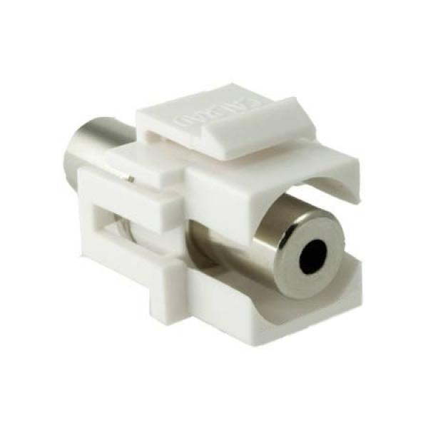 TechCraft Connecteur Keystone Stereo 3.5mm coupleur F/F Blanc - Simple Boutique