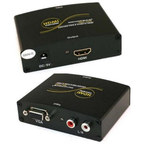TechCraft Convertisseur VGA + Audio en HDMI Noir