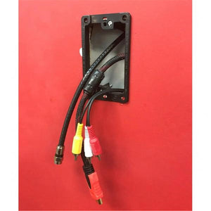 TechCraft - Plaque de Câble Basse Tension Encastré à 1 Ouverture avec Support de Montage, Blanc - Simple Boutique