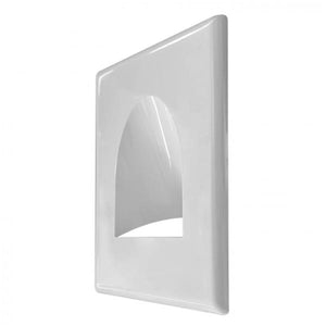 TechCraft - Plaque de Câble Basse Tension Encastré à 1 Ouverture avec Support de Montage, Blanc - Simple Boutique