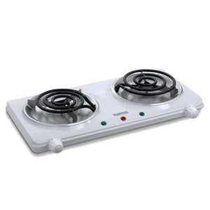 Toastess THP433 Réchaud Portable Double À 2 Serpentins Blanc - Simple Boutique