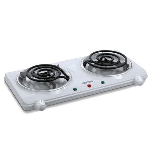 Toastess THP433 Réchaud Portable Double À 2 Serpentins Blanc - Simple Boutique