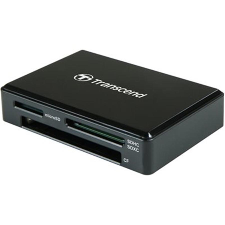 Transcend TS-RDC8K2 Lecteur de Cartes Multiples, Ports pour Cartes CompactFlash, SD et microSD, USB 3.1, Type-C, Noir - Simple Boutique