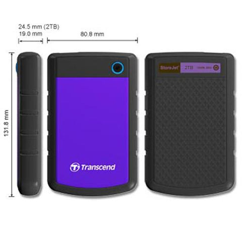 Trenscend Disque Dur Externe Storejet H3P 2.5'' USB 3.0 - 2 TB