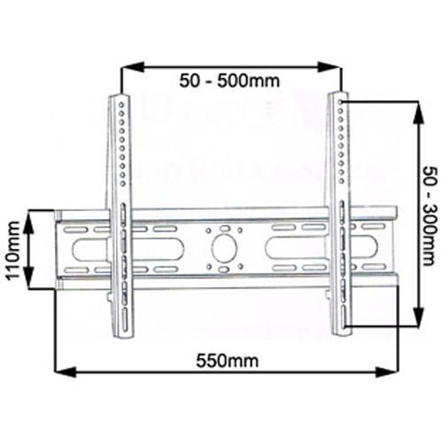 TygerClaw Support Mural fixe mince noir HDTV LED LCD PLASMA 23 à 42" - Simple Boutique