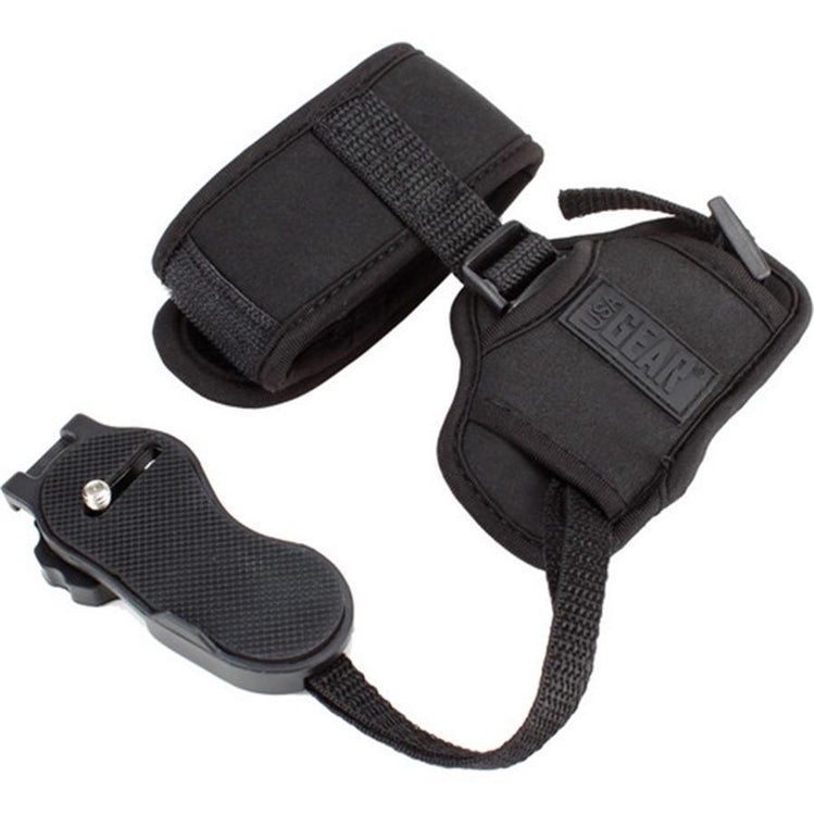 USA GEAR GRCMDG0110BKUS Double Poignée Support de Main et Sangle de Poignet Noir - Simple Boutique