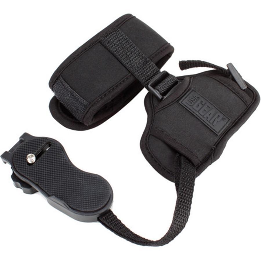 USA GEAR GRCMDG0110BKUS Double Poignée Support de Main et Sangle de Poignet Noir - Simple Boutique