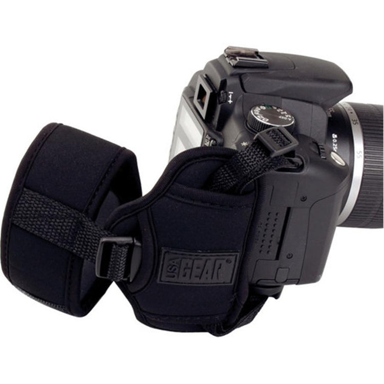 USA GEAR GRCMDG0110BKUS Double Poignée Support de Main et Sangle de Poignet Noir - Simple Boutique