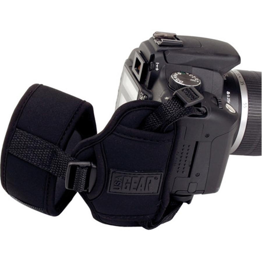 USA GEAR GRCMDG0110BKUS Double Poignée Support de Main et Sangle de Poignet Noir - Simple Boutique