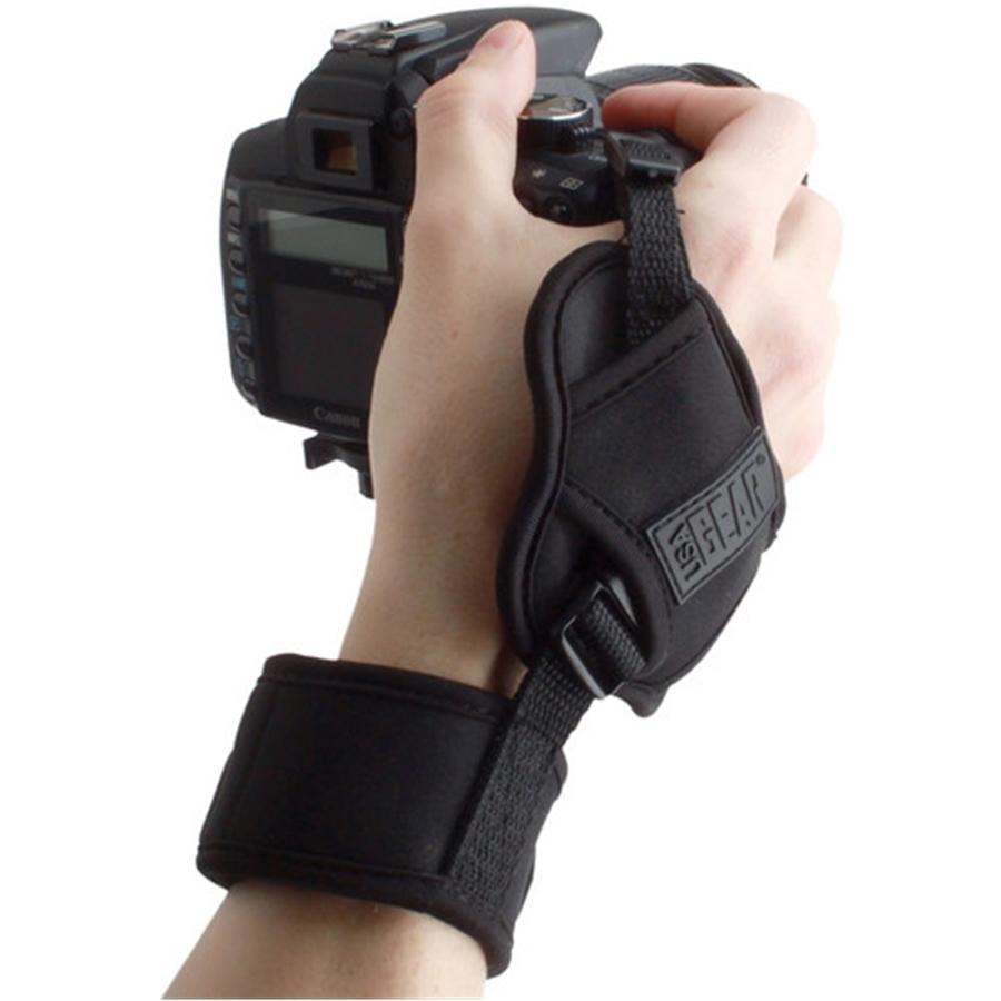 USA GEAR GRCMDG0110BKUS Double Poignée Support de Main et Sangle de Poignet Noir - Simple Boutique