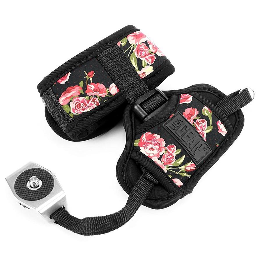 USA GEAR GRCMDG0110FLEW Support de Main et Sangle de Poignet pour Appareil Photo DSLR Florale - Simple Boutique