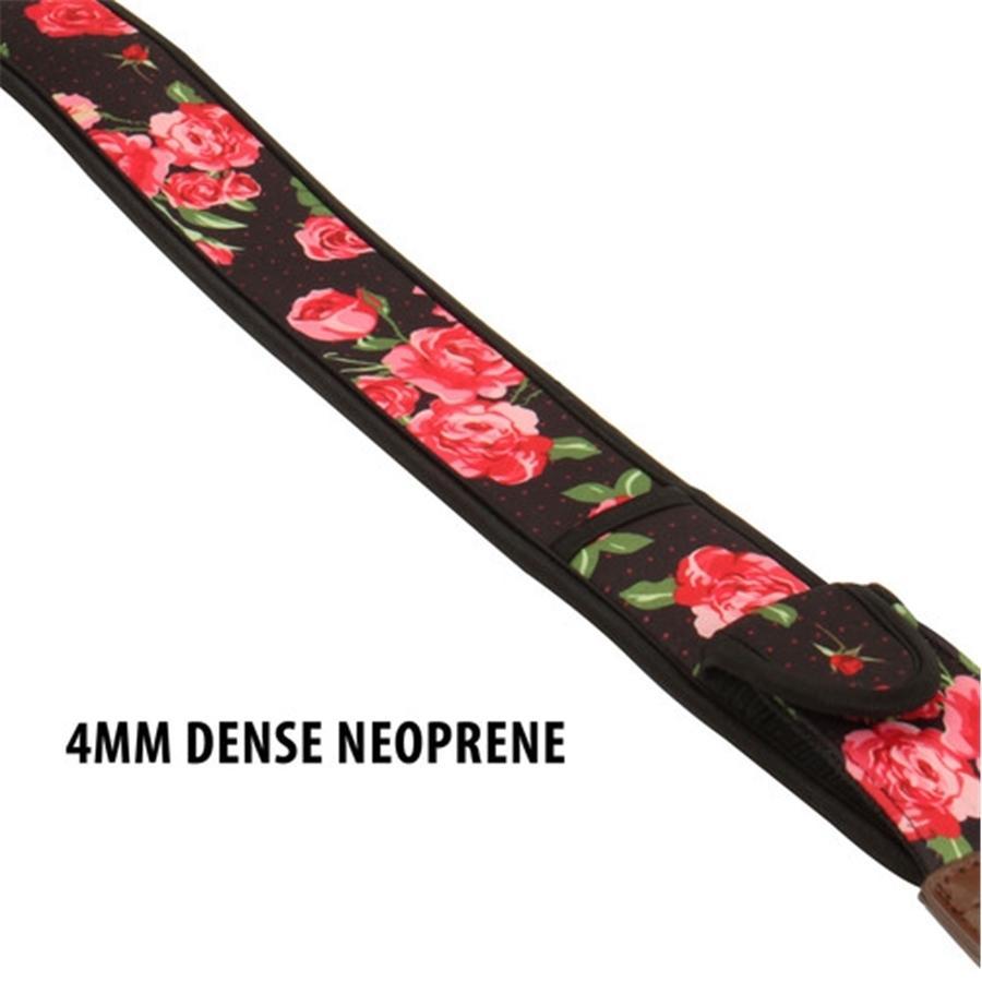 USA GEAR GRCMMS0100FLEW Sangle pour Caméra avec Coussin de Néoprène Antidérapant Ajustable Floral - Simple Boutique