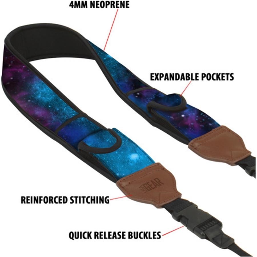 USA GEAR GRCMMS0100GAEW Sangle pour Caméra avec Coussin de Neoprène Antidérapant Ajustable Galaxy - Simple Boutique