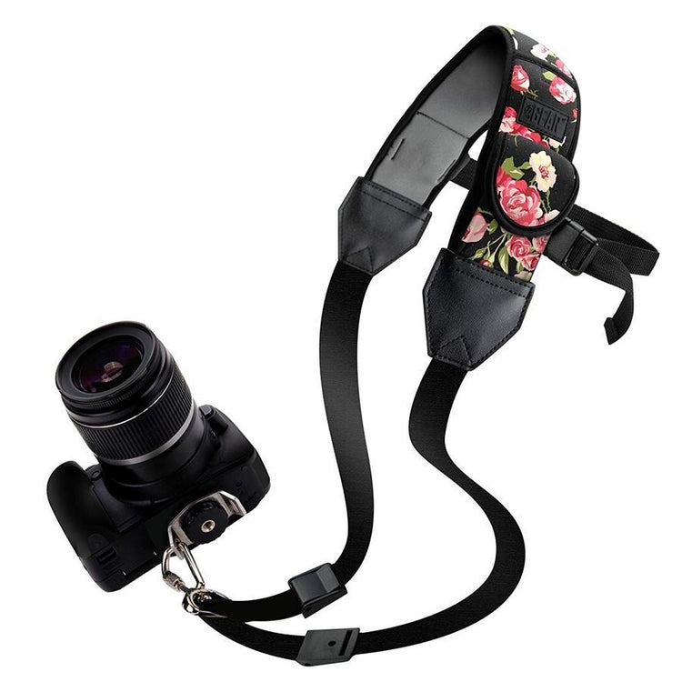 USA GEAR GRCMSS0100FLEW Sangle Épaule Bandoulière Rembourée en Néoprène pour Appareil Photo Floral - Simple Boutique