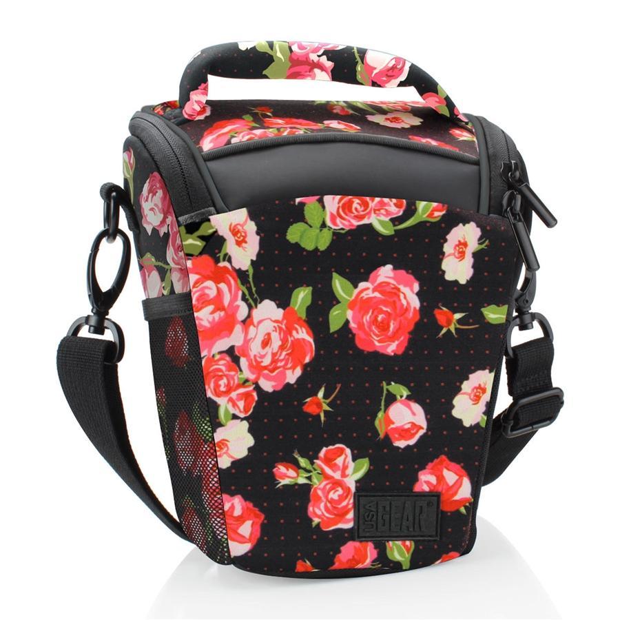 USA GEAR GRQLQTL100FLEW Étui pour Appareil Photo DSLR Reflex Numérique Portable Floral - Simple Boutique