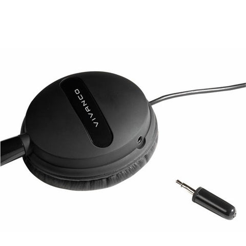 Vivanco - Casque d'écoute avec Microphone Retirable, Connection USB, Noir