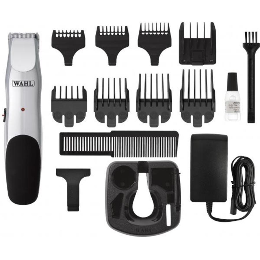 WAHL - Ensemble de 15 Morceaux, Tondeuse à Barbe Rechargeable, Gris - Simple Boutique