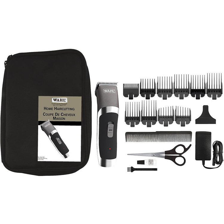 WAHL - Ensemble de Tondeuse à Cheveux de 18 Morceaux, Avec ou Sans Fil, Noir - Simple Boutique