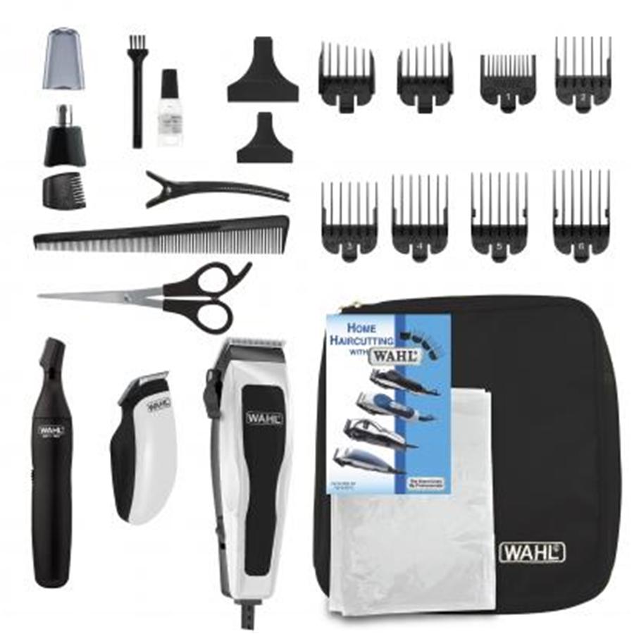WAHL - Ensemble de Tondeuses Personelles et Trousse de Barbier Contenant 23 Pièces, Noir et Blanc - Simple Boutique