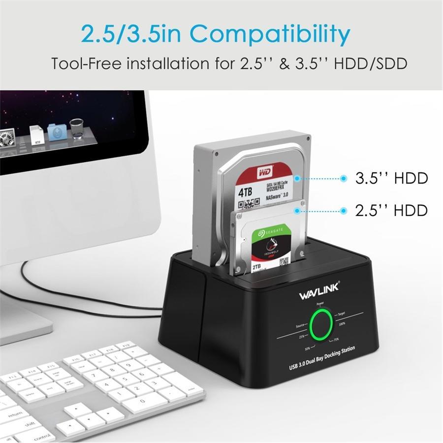 WAVLINK Station D'Acceuil Double USB 3.0 pour Disque Dur - Simple Boutique