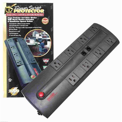 Waber Protecteur de surtension électrique 8 prises 2000 J 8pi - Simple Boutique