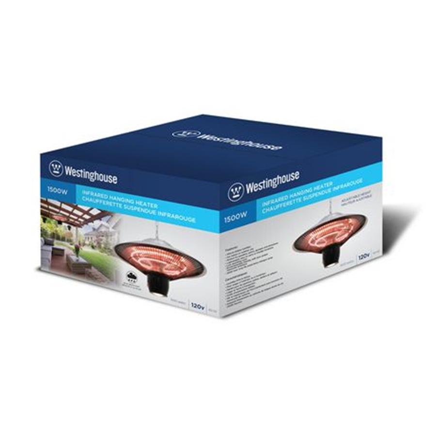 Westinghouse WES31-1544 Chaufferette Électrique de Patio Suspendue Infra-Rouge Argenté - Simple Boutique