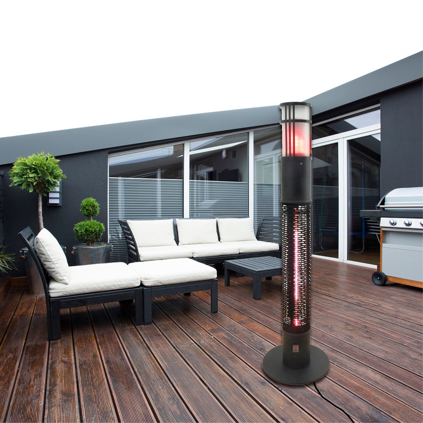 Westinghouse WES31-1588 Chaufferette Électrique de Patio sur Pied Infra-Rouge Noir - Simple Boutique