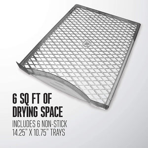 Weston - Déshydrateur d'aliment à 6 Plateaux Antiadhésif, Ventilateur Ultra-Silencieux, 500W, Blanc - Simple Boutique