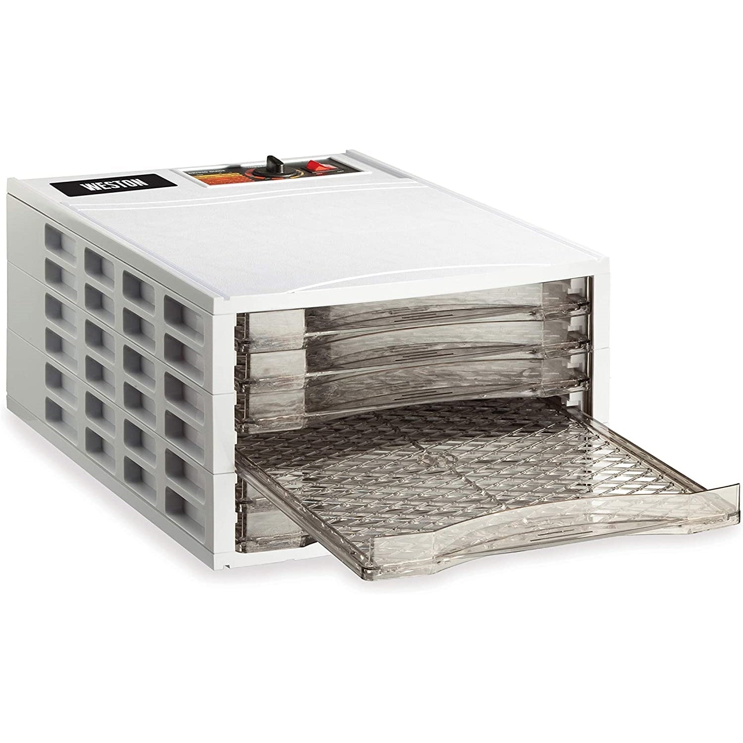 Weston - Déshydrateur d'aliment à 6 Plateaux Antiadhésif, Ventilateur Ultra-Silencieux, 500W, Blanc - Simple Boutique